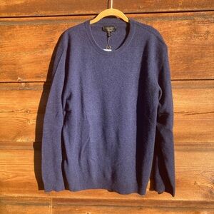 Cashmere Men's Blue Crewneck Sweater